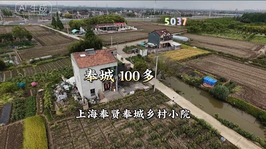 （编号：5037）上海奉贤奉城乡村小院，两上两下带两间副舍，总约200平，有菜地约一亩，交通非常方便，距离两港大道200米，135万